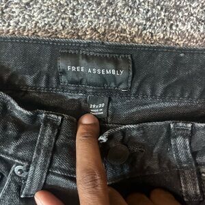 FREE ASSEMBLY black skinny jeans ˗ˏˋ🖤´ˎ˗